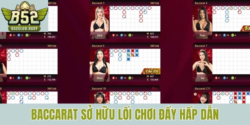 Baccarat sở hữu lối chơi đầy hấp dẫn